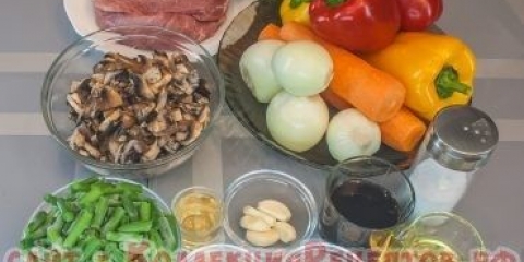 Svinjetina sa povrćem styr-fry u azijskom stilu