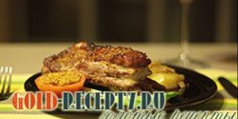 Svinjska rebra u receptu za pećnicu u marinadi sa medom-senfa