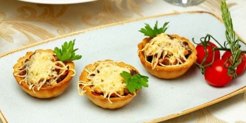 Tartleti sa gljivama (15 recepata)