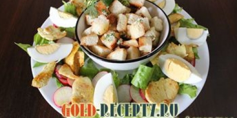 Topla salata sa piletinom i krekerima bez majoneza