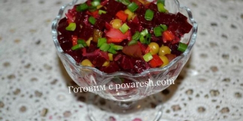 Vinaigrette sa kiselinom i zelenim graškom