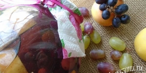 Kompot za grožđe za zimu sa jabukama na tegli od 3 litre