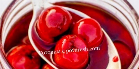 Trešnje u zimskom sirupu - recept bez ključanja sa šećerom