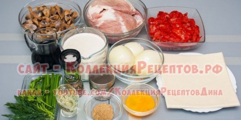 Ukusna svinjetina sa povrćem i gljivama u vrhnjem sosu