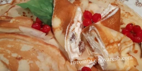 Ukusne i osjetljive palačinke sa vikendicama i grožđicama