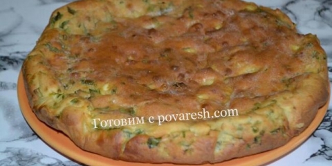 Treperi tortu na kefiru sa zelenim lukom i jajetom