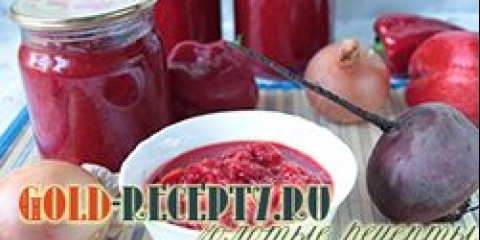Dolivanje goriva za borscht za zimski recept sa fotografijama