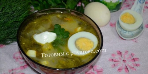 Zelena borsch sa sorrelom i jajetom - najukusniji recept