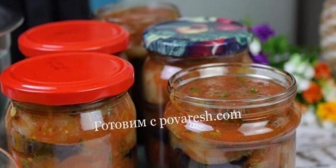 Pržena patlidžana u adzhiku za zimu - korak po korak recept