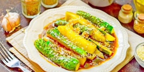 Prženi krastavci u korejskom brzom kuhanju